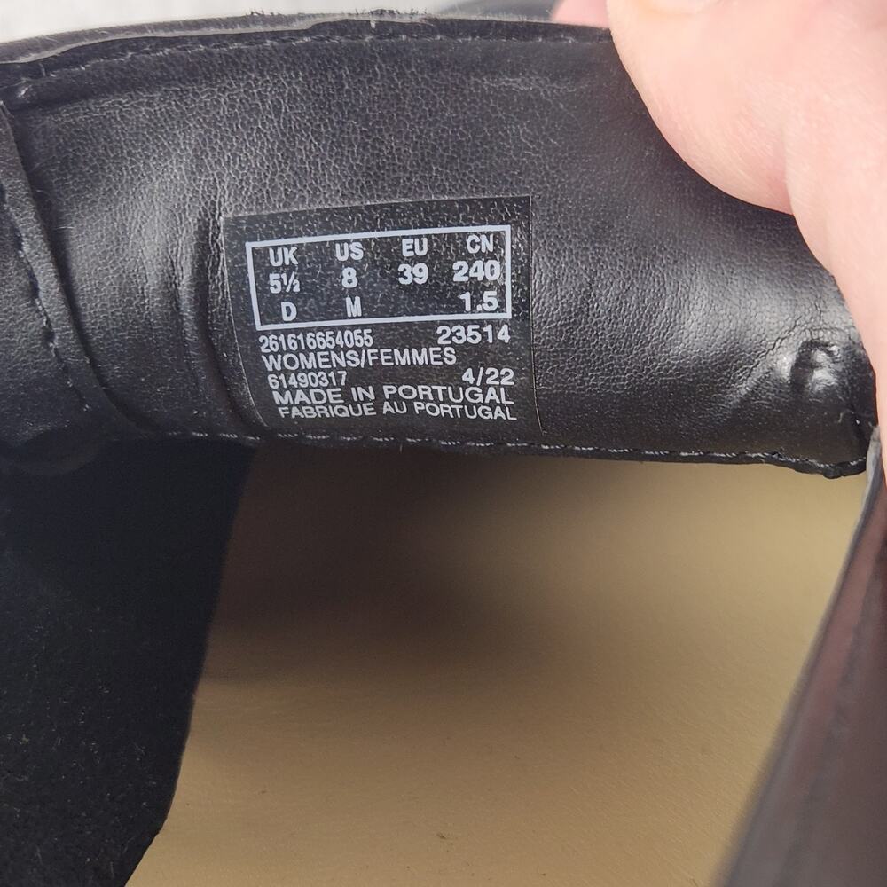 Clarks Orinoco 2 Loafer In Black Hi-shine Leather Chunky Lug Sole Womens 8M - Picture 7 of 8